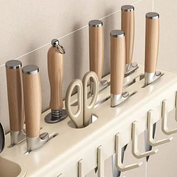 50cm Wall Mounted Kitchen Tool Cutlery Holder