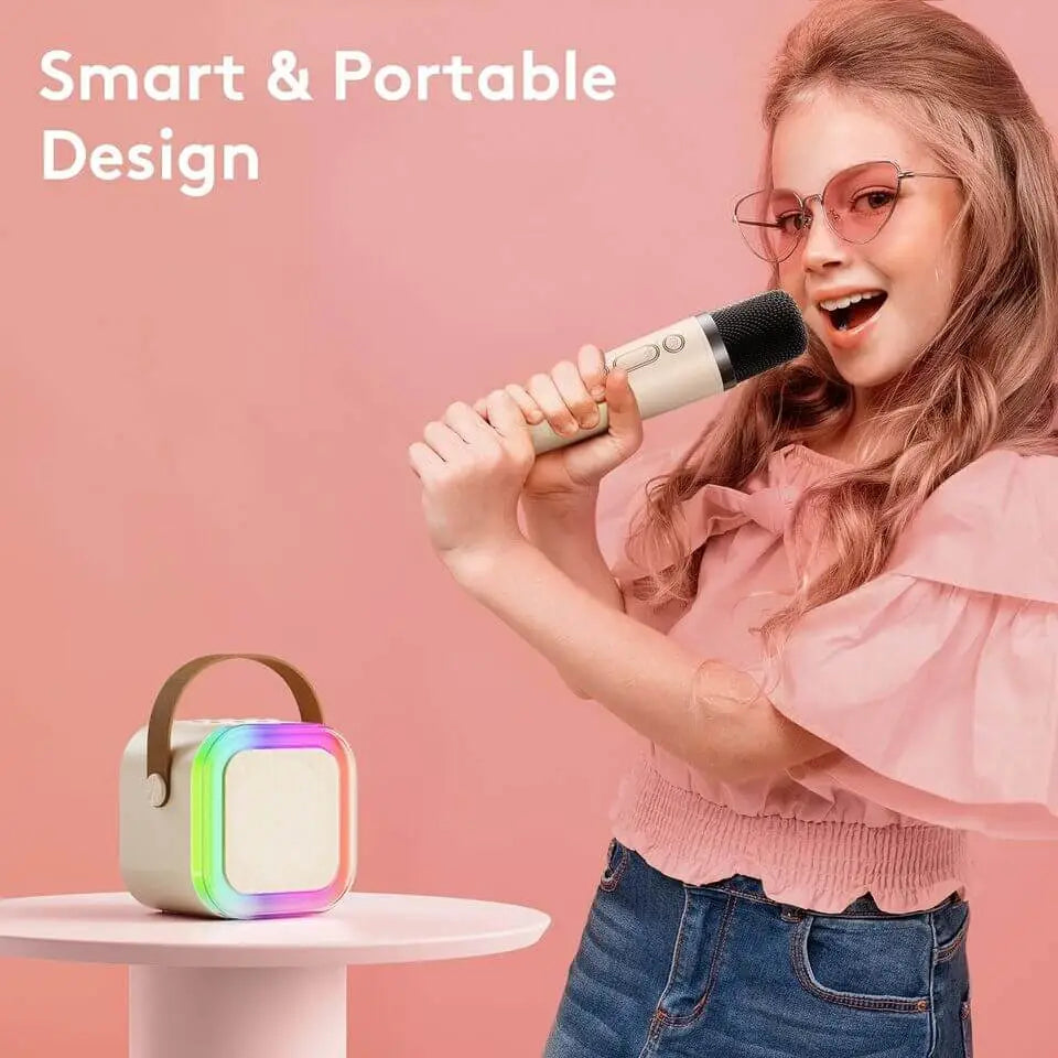 Mini Speaker Karaoke Bluetooth Wireless Portable Microphone