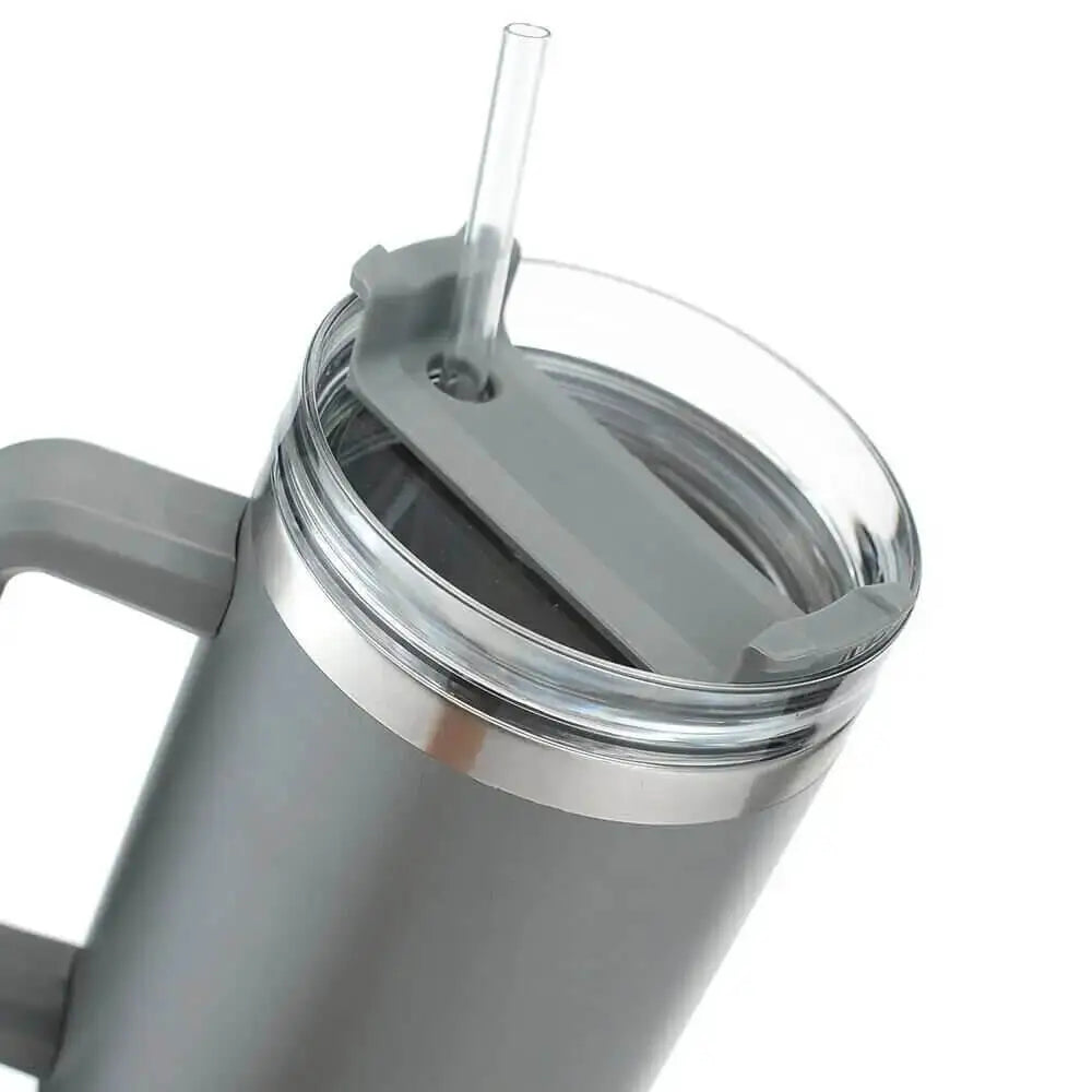 Stainless Steel Vacuum Flask with Straw 900ml