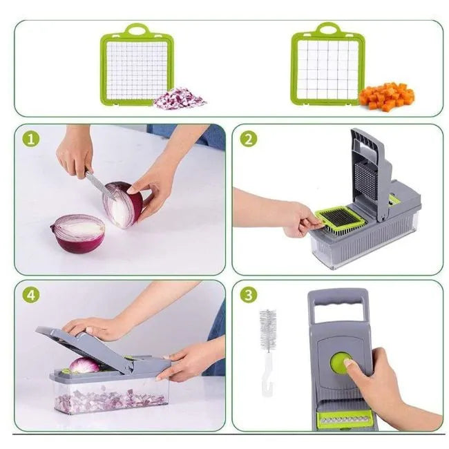 14 Piece Multifunctional Vegetable Slicer