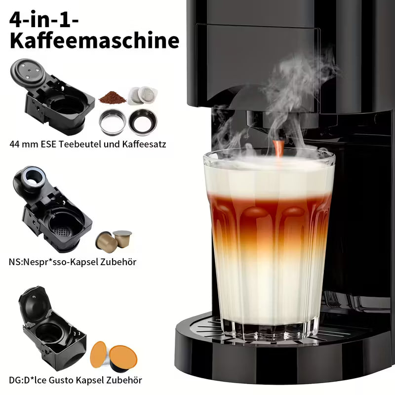 Single Serve Coffee Maker Capsule Coffee Machine, Portable 5in1 Espresso Machine