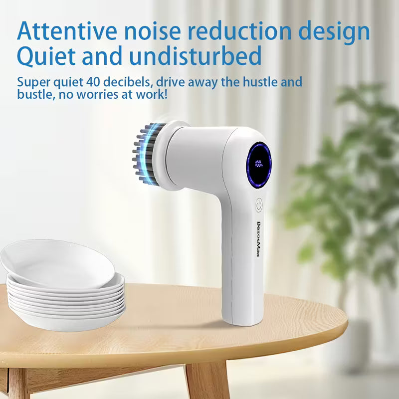 Multifunctional Portable Cordless Electric Cleaning Brush with Digital Display