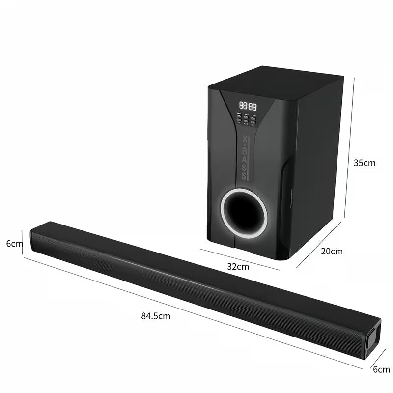 Wireless Home Theater Sound Bar with Subwoofer