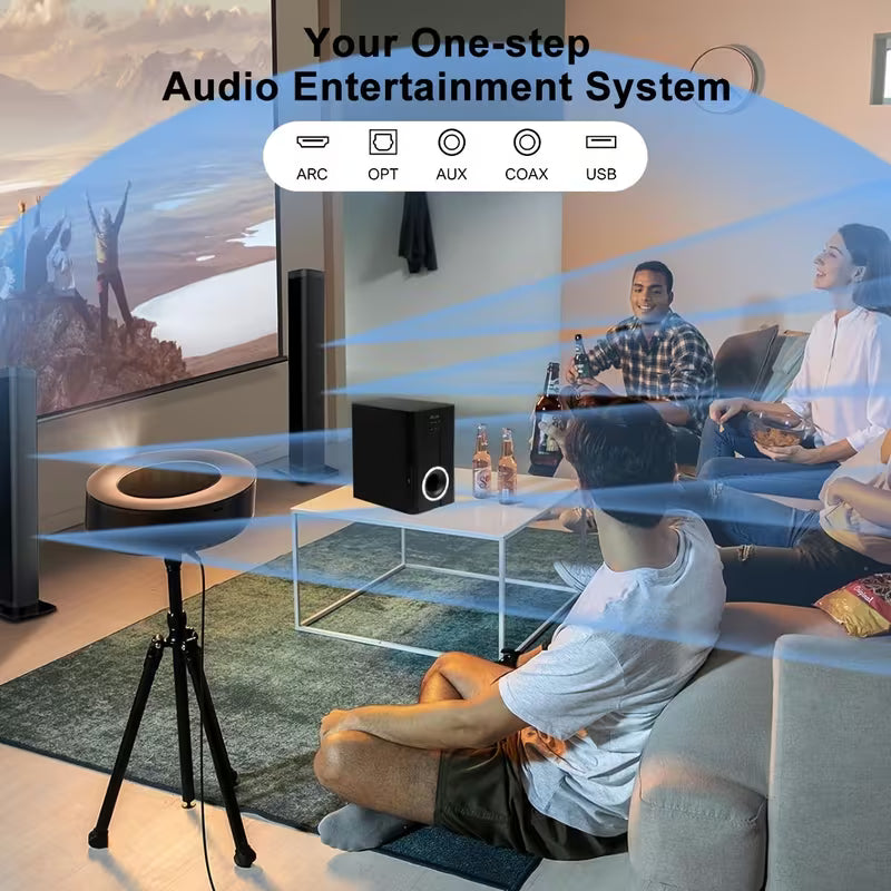 Wireless Home Theater Sound Bar with Subwoofer