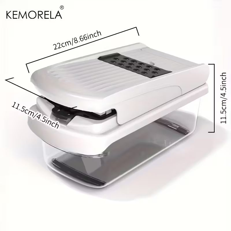 9-in-1 Multi-Functional Vegetable Slicer & Chopper Set with Adjustable Stainless Steel Blades