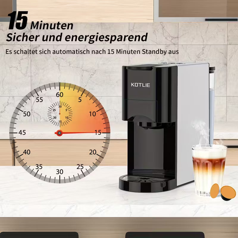 Single Serve Coffee Maker Capsule Coffee Machine, Portable 5in1 Espresso Machine