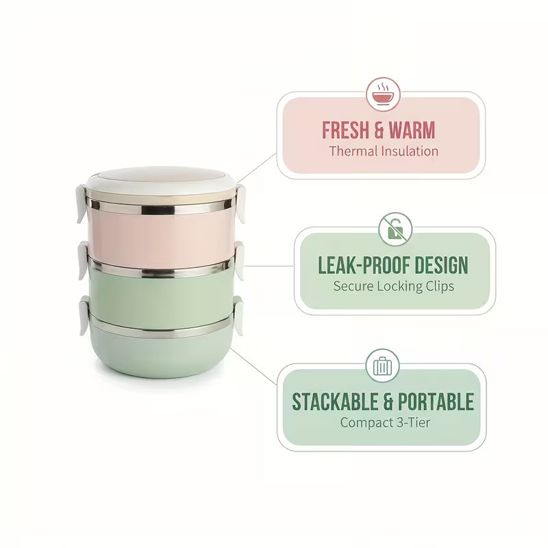 304 Stainless Steel Thermal Lunch Box