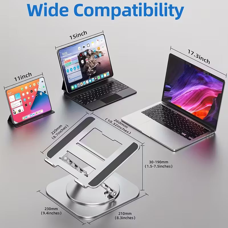Adjustable Laptop Stand with 360 Rotating