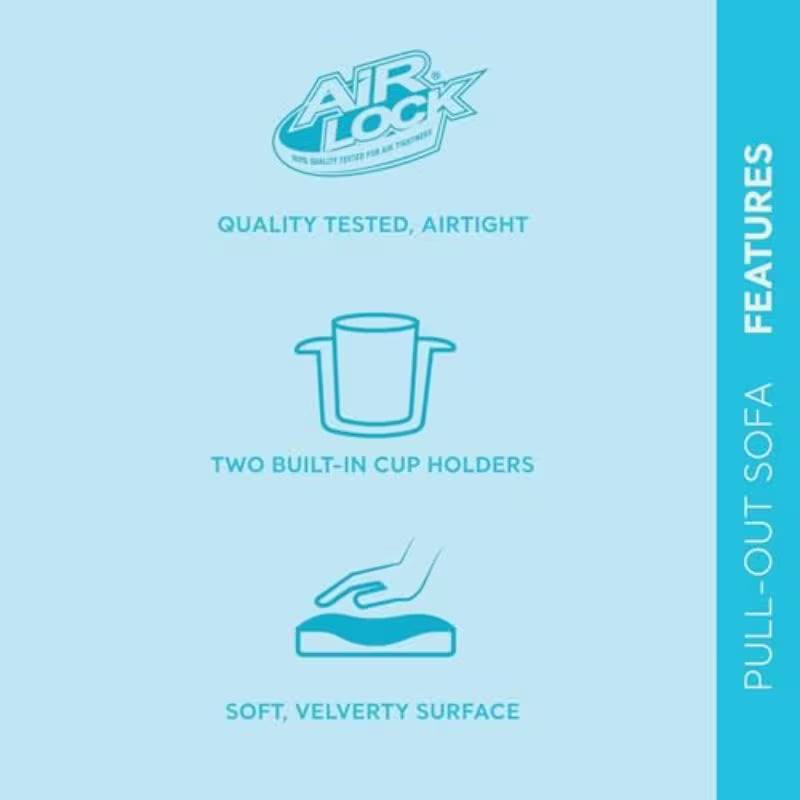 Charcoal Gray Queen-Size Pull-Out Sofa Bed