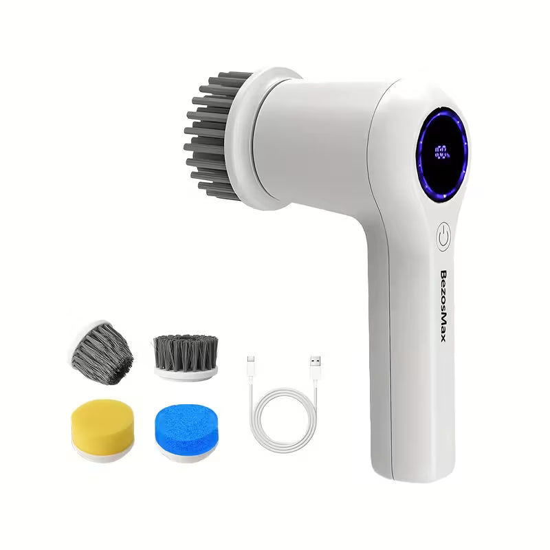 Multifunctional Portable Cordless Electric Cleaning Brush with Digital Display