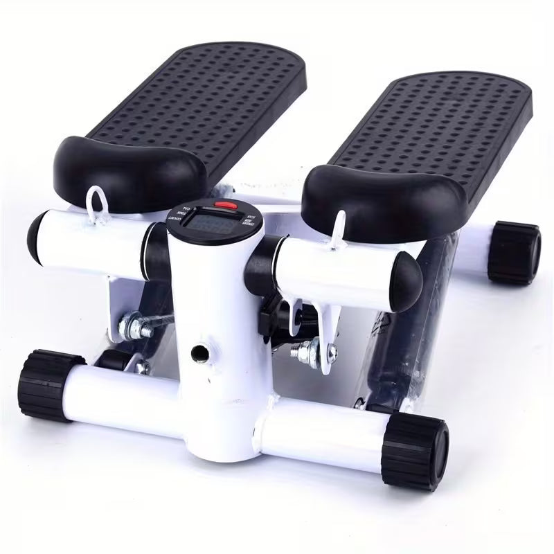 Hydraulic Stepper Machine with Bands & LCD Display, Mini Step Counter for Home Workout